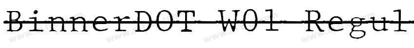 BinnerDOT W01 Regul字体转换